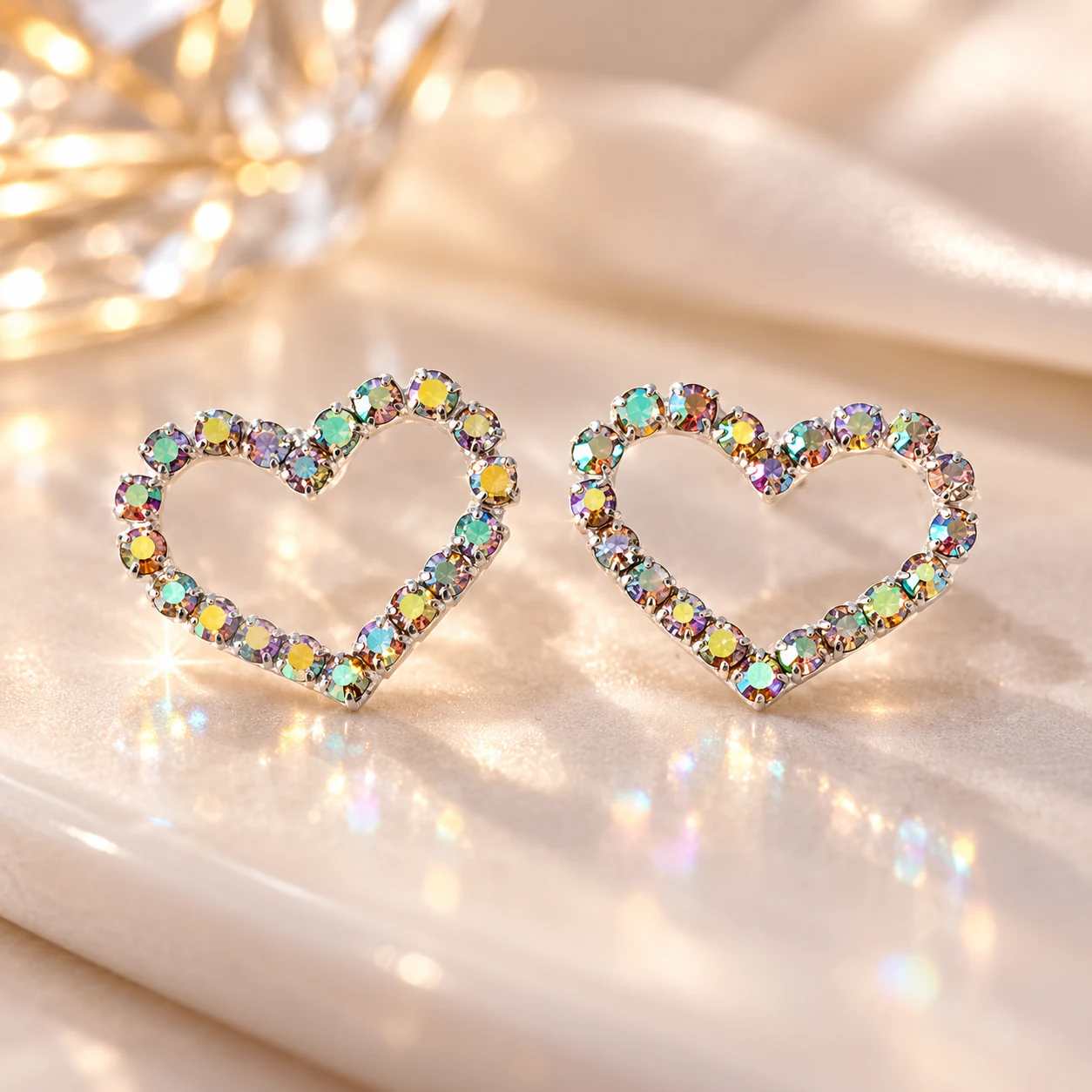 Fotografía de producto de los aretes MiLet Corazón